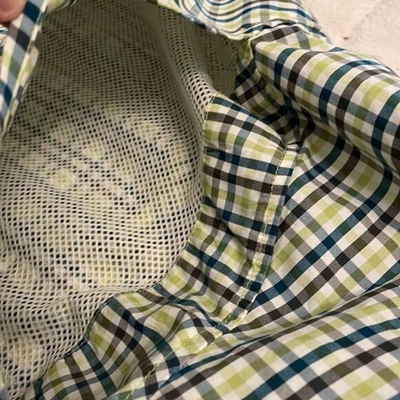 Columbia Green Plaid Check Omni-Shade Button Down Shirt Mens Size XL Outdoors - Picture 4 of 11